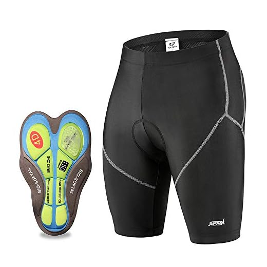JEPOZRA Culotte Ciclismo Hombre con Badana Gel Pantalon Cortos Ciclista Pantalones Cortas MTB Endura Transpirable de Secado Rápido Mountain Bike Shorts (Negro, M)