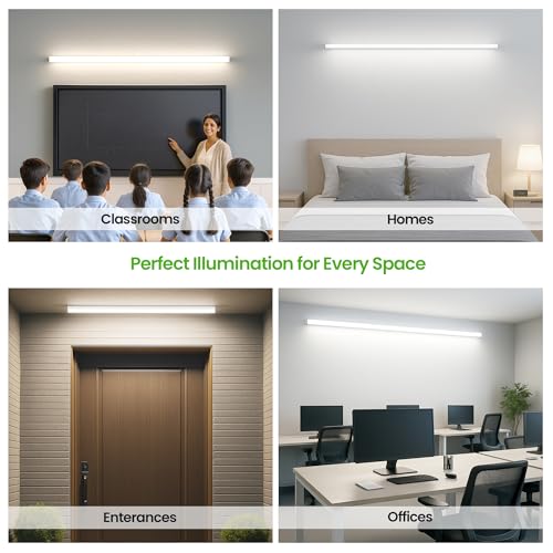 Image of LEDURE 36W Comet Batten : Energy-Efficient 36W Tubelight| Internal Driver | 4ft LED tube light Ideal for Living Rooms, Bedrooms, Offices, Commercial, and Industrial Spaces (Cool White-Pack of 4)