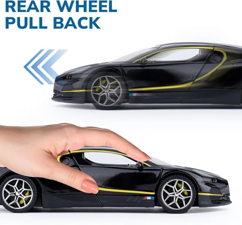Image of Sky Tech Bugatti tourbillon V16 1:32 Exclusive Alloy Metal Pull Back Die-cast Car Diecast Metal Pullback Toy car with Openable Doors & Light, Music Boys Gifts Toys for Kids【Colors as Per Stock】