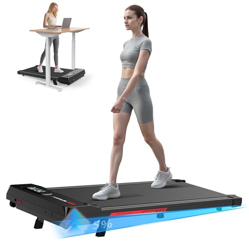 bigzzia Walking Pad Treadmill with Incline, Portable Treadmills Under Desk 8km/h, Running Machines...