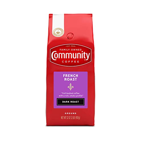 Image of Community Coffee French Roast Ground Coffee, Extra Dark Roast, 32 Ounce (Pack of 1)