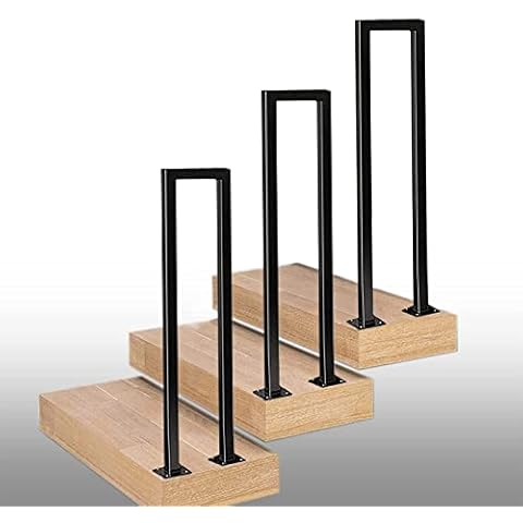 Stair Banister Handrail for Outside And Indoor Steps- Modern Black U- Shaped Wrought Iron 75cm 85cm 90cm 100cm Stairway Railing for Disabled Elderly Kids| Outdoor Grab Rail ( Size : 35cm(1.1ft) ) Cover