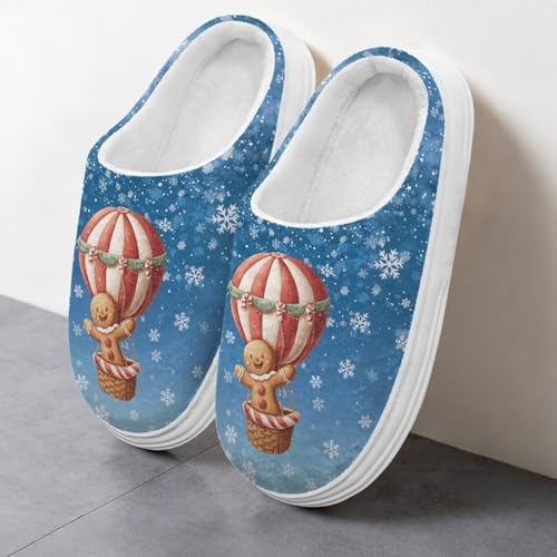 Womens Fuzzy Thick Sole Slippers Warm Memory Foam Comfy House Slippers Anti-Skid Bedroom Shoes for Indoor Outdoor4