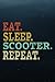 Sleep Diary - Eat Sleep Scoot Repeat Scooter Scooter Electric Quote: Sleep Log And Insomnia Activity Tracker Book Journal Diary Logbook to Monitor ... Undated & Flexible For Adults Men & Women,Mo