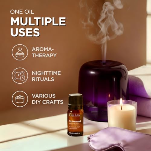 Image of 100% Pure Spikenard Essential Oil - 0.34 Fl Oz - Spikenard Oil for Hair, Skin, Diffuser, Aromatherapy & DIY Candle Making Scent
