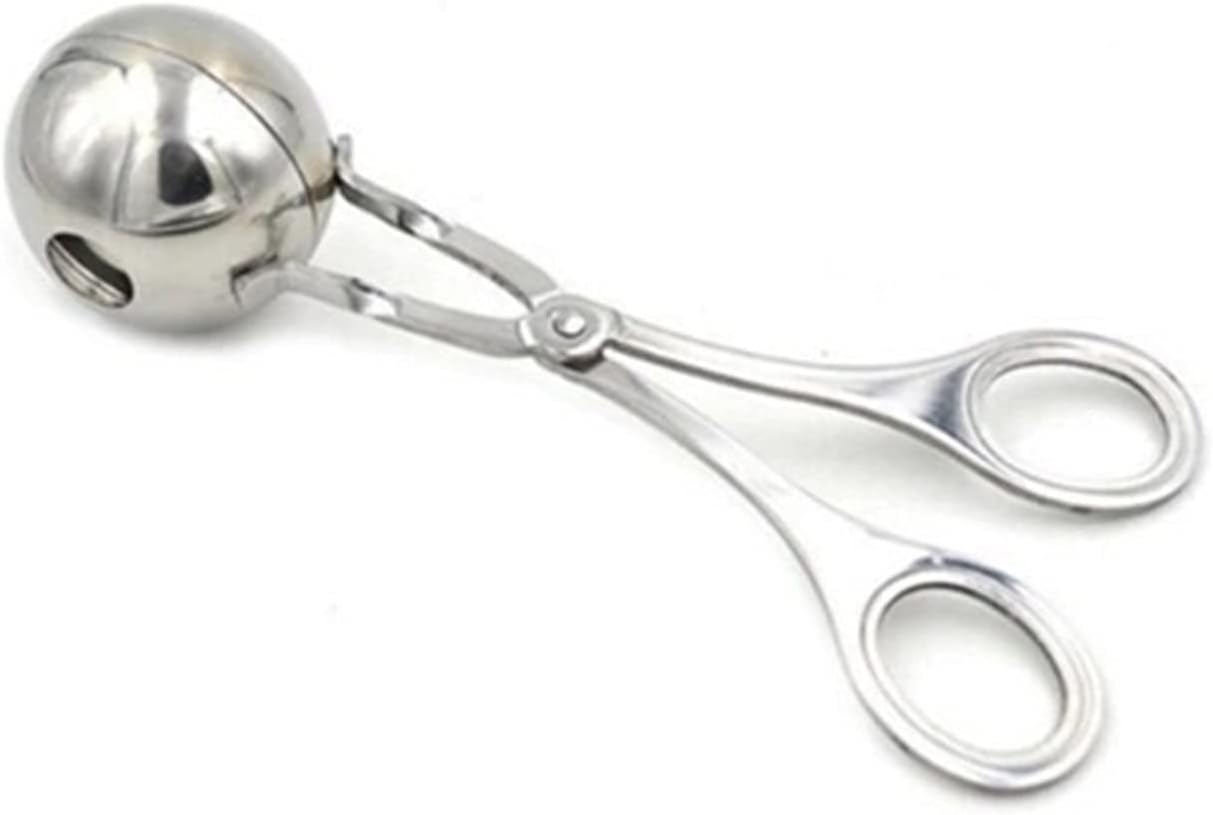 Meat Baller Tongs,Cookie Dough Scoop, Meatball Scoop Ball Maker Stainless Steel Meat Baller Tongs Non-Stick Meat Baller Ice Cream Baller Tool