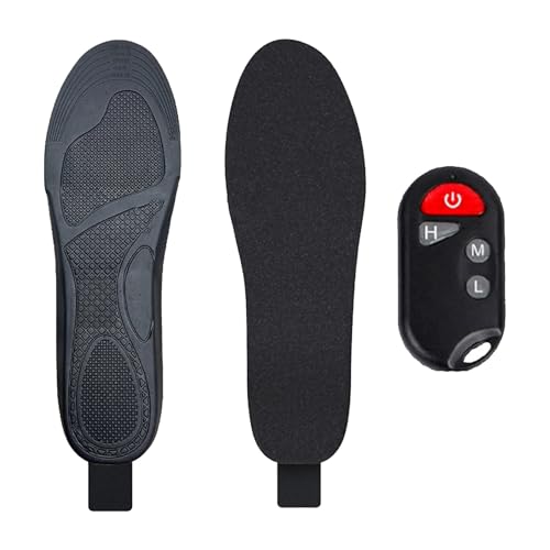 Plantillas Calefactables Con Mando - Ajuste De 3 Temperaturas, Recortables Y Lavables Para Senderismo, Motocicleta Y Actividades Exteriores (Unisex)