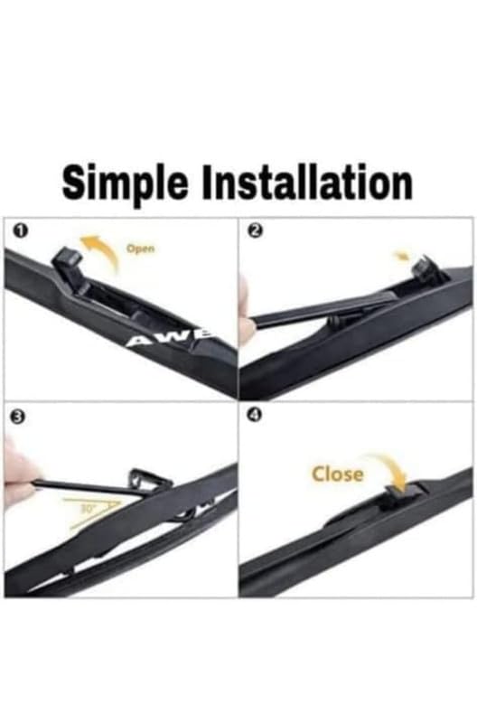 Image of AWB Hybrid Wiper Blades Front + Rear Compatible with Venue(Pack of 3)