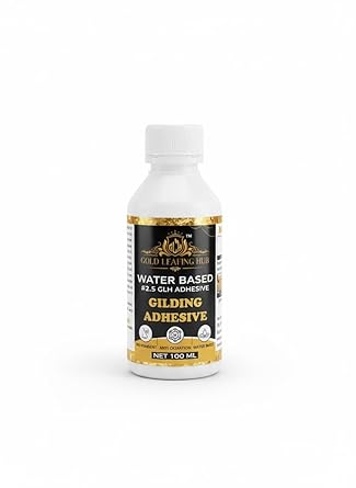 Gold Leafing Hub Water Based Gilding Adhesive 100 ml | #2.5 GLH Adhesive for Gold, Silver & Metal Leaf | Fast Dry, Non-Toxic, Anti-Oxidation Glue for Art, Craft, Wood, Glass, Furniture, and Metal