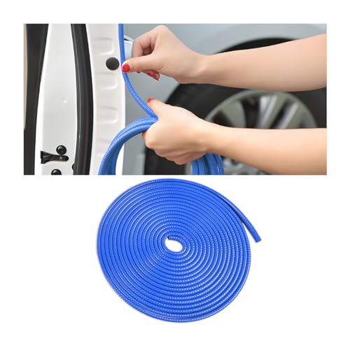 Image of Osilly Car Door Edge Guards, 16Ft Rubber Seal Car Door Edge Trim, U Shape Door Edge Protector Guard, Aluminum Weather Proofing Automotive Door Edge Molding Protection for Most Car (Blue)
