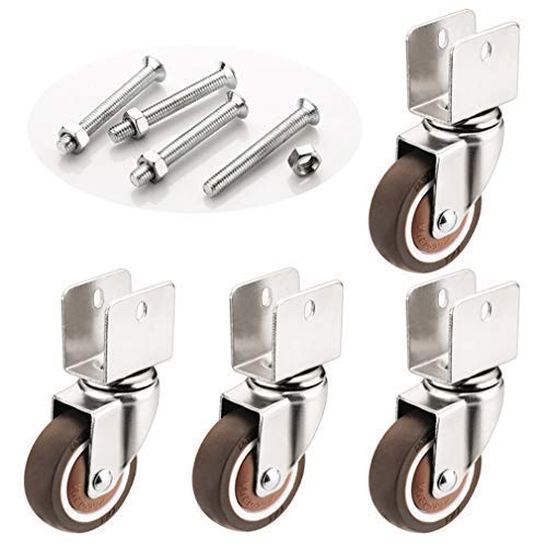 頑丈なキャスター、ブレーキ付き360&deg;回転キャスター、家具キャスター、4つの高耐久キャスターセット、車輪保護ゴムキャスター、車の交換