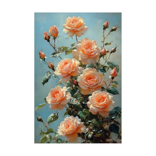 Jolies fleurs roses florissantes moderne impression sur toile contre les murs vides salon 30x45