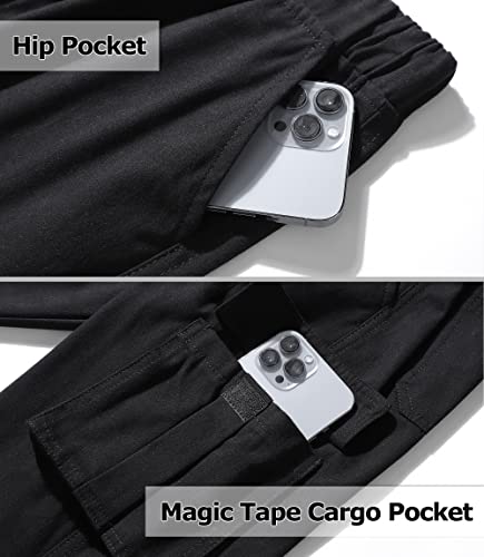 Image of TLAENSON Boys Cargo Joggers Pants Elastic Waist Casual Jogging Trousers Bottom for Kids 6-16 Years