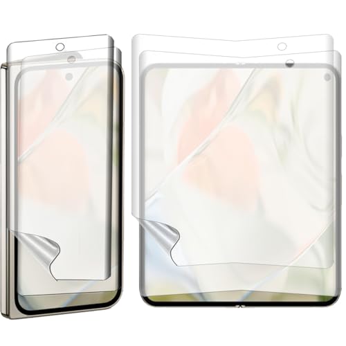 BYIUIHS [2 Set 4PCS] Matte Screen Protector for Google Pixel 9 Pro Fold 2PCS Outside Screen +2PCS Inside Screen Soft Anti-Glare Fingerprint Resistant TPU Film
