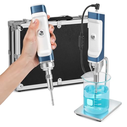 CGOLDENWALL Ultrasonic Homogenizer Handheld Portable Sonicator Processor Cell Disruptor Mixer with Stand (6mm Probe, 50-200mL, 200W)