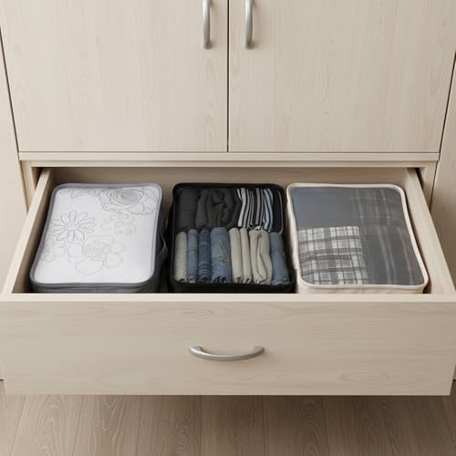 SHENLIU 12 Pcs XL Packing Cube for Travel Luggage Organizer, 17.7 x 12.99 x 4.72 inches Reusable Black Gray Beige Mesh Travel Luggage Bags for Hiking Camping Accessory - Image 7