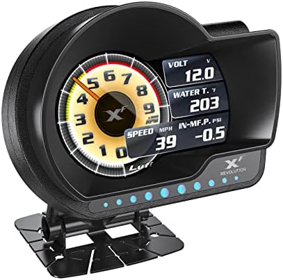 Luficar Xf Multifunctional Obd2 Gauge Display, Heads Up Display, Obd2 Scanning Tool Combination Meter
