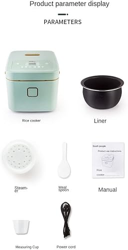 Miniatura 8 de Inicio Olla arrocera multifuncional 3L - Olla a presión de panel táctil de 550 W, utensilios de cocina inteligentes, verde