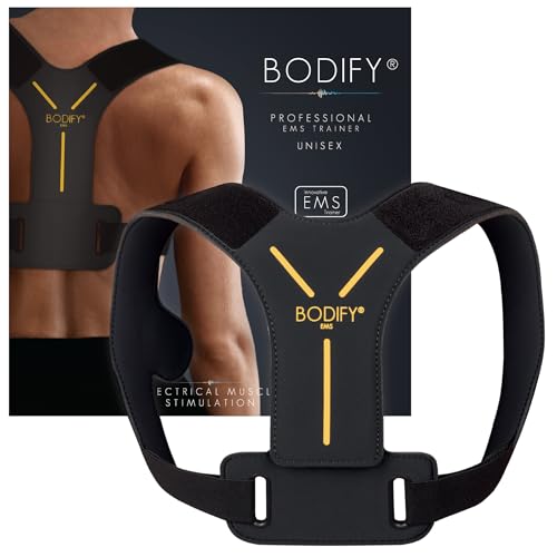 Bodify® EMS Nackentrainer Pro - Gezielte Stimulation der Nacken Muskulatur! - Muskelaufbau und verbesserte Haltung - EMS Training - Nackenmuskeltrainer - für Männer und Frauen DAS ORIGINAL