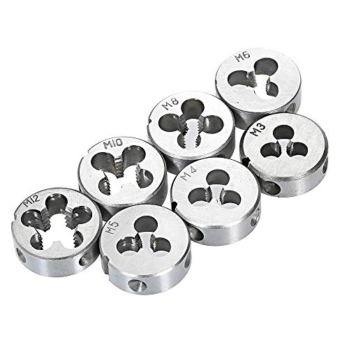 Jethrora 32 PCS HSS Conjunto de Torneiras e Matrizes Chave Métrica Corte M3-M12 Ferramenta de Rosque