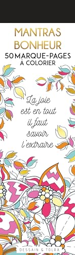 Marque-pages Mantras bonheur: Marque-pages à colorier