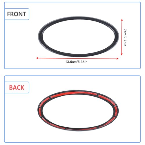 Image of Aunginsy Rear Tailgate Emblem Cover Trim Compatible with Subaru Crosstrek GU 2024 2025 Car Trunk Emblem Badge Logo Cover Center Logo Decorative Circle Ring Protection Cover ABS Exterior Accessories