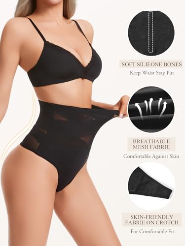 Thong Shapewear Tummy Control Underwear for Women High Waist Body Shaper Girdle Compression Shapewear Thong4
