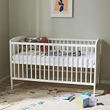 Babybett Kinderbett 70x140 cm Umbaubares Gitterbett höhenverstellbar & herausnehmbare Sprossen optional mit Matratze | Weiss Vollholz Kiefer Made in Europe