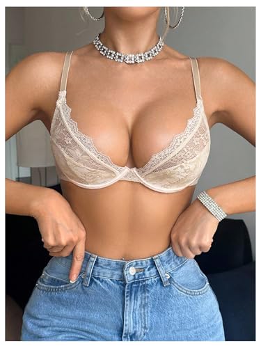 Image of SOLY HUX Women's Sexy Lace Bras Underwire Everyday Bra Comfort Push Up Bralettes
