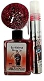 Tripack Santa muerte Roja, Holy Death Red ritual, Tealight, Aceite Espiritual y mini Perfume esoterico, casa esoterica