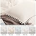 MOVE OVER White Duvet Cover Set Boho Duvet Cover Set Queen Size Solid White Pom Pom Fringe Trim Design 3 Pcs White Comforter Cover Set (Queen, White)