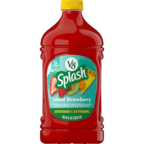 Image of V8 Splash Island Strawberry Flavored Beverage, 64 fl oz Bottle