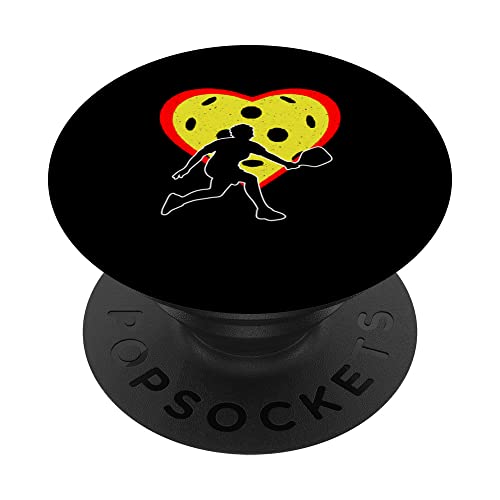 Pickleball Heart Sport Love Anti San Valentín Day PopSockets PopGrip Intercambiable