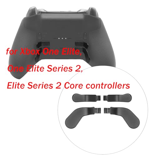 Image of 4 Pcs Elite Control Paddles for Xbox One Elite Controller, Elite Controller Metal Paddles for Xbox One Elite Series 2 /Elite 2 Core Controller, Paddles for Xbox Elite Series 2 Controller(Black)
