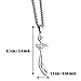 ZKDC Islam muslim HZ Zulfiqar Sword of Imam Ali stainless steel necklace 60 cm chain
