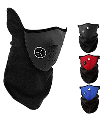 CHZZMS 3PCS Ski Face Mask Winter Outdoor Windproof Anti Cold Sports Mask Fit Motorcycles, Bicycle, Skiing, Running,Mountain Climbing (Mixed 3pcs)
