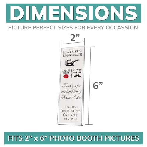 pbf PHOTO BOOTH FRAMES 2x6 Magnetic Picture Frames for Refrigerator | 2 x 6 Clear Magnetic Acrylic Frames for Photo Strips | Magnetic Photo Holders for Fridge, Locker, Sign Holder (100-Pack) by pbf PHOTO BOOTH FRAMES - Image 2