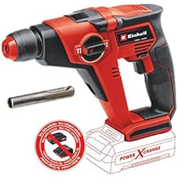Taladro Sds Bateria Einhell Martillo perforador con batería TE-HD 18/12 Li - Solo Power X-Change (iones de litio, 18 V, al adaptador de brocas en el envío, 1.3 Joule, SDS +, 12 mm en hormigón), Color Negro/Rojo
