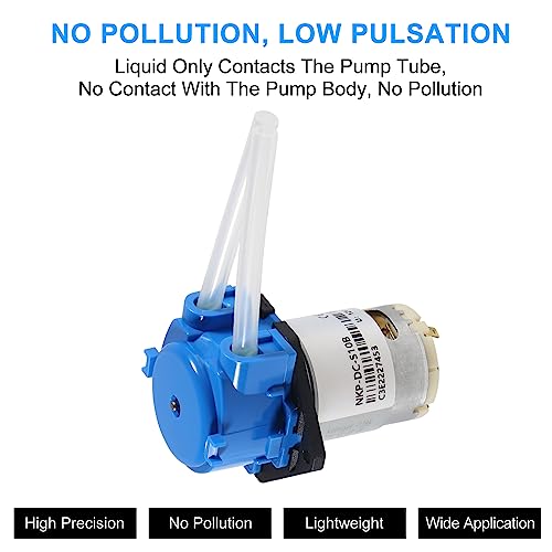 Image of 2Pcs DC 12V Peristaltic Pump DIY Small Liquid Dosing Pump for Aquarium Lab Analytical - Blue