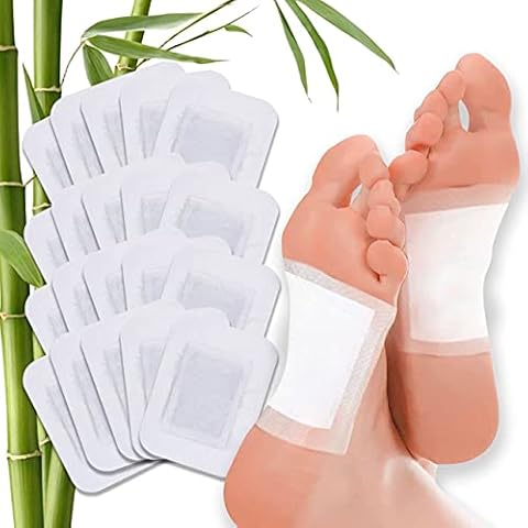 Detox Foot Patches for Stress Relief & Deep Sleep, Detox Foot Pads with Natural Bamboo Vinegar to Remove Body Toxins, 20 Patches Cover