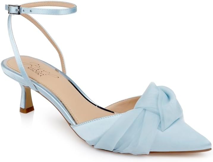 Jewel Badgley Mischka Women's Kitten Heels - Elegant Pointed Toe