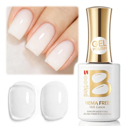 Image of Beetles Milky White Gel Nail Polish, Milk Lotion15ml Nude Jelly Nail Color