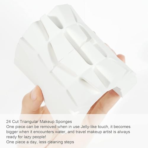 48 Pcs Make Up Schwamm Set, Makeup Schwämme für Foundation Puder, Makeup Schwämmchen Weiß, Powder Puff Blender Sponges, Puderquaste Schminkschwamm für Beauty