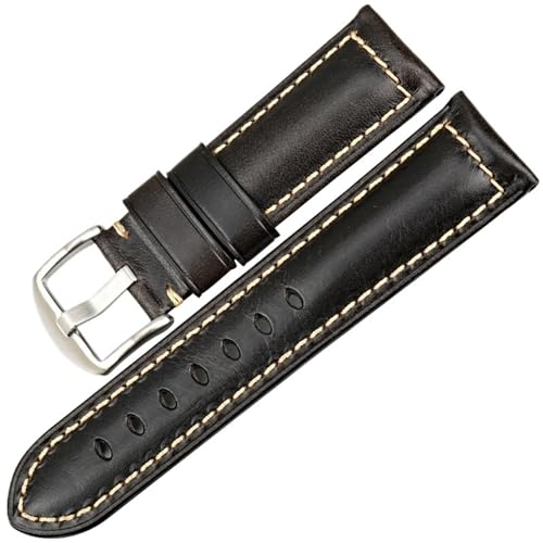 Bracelet montre cuir huilé 24mm parfait pour le quotidien