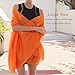 RIIQIICHY Stola Damen Festlich für Abendkleid Hochzeit Orange Schal Tücher Schultertuch Sommer