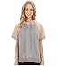 Zobha Women's Ringo Short Sleeve Pullover with Color Blocking and Mesh Contrast