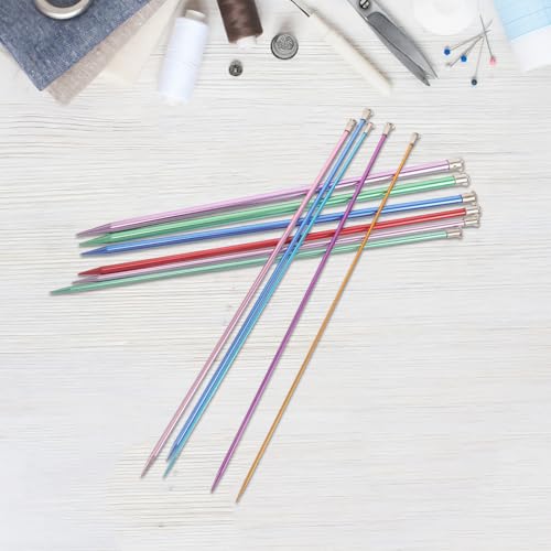 Agujas de tejer de aluminio de 3.0 a 10 mm para proyectos DIY 5