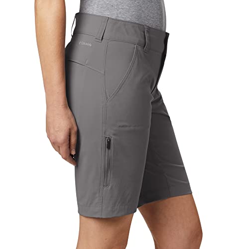Columbia Short feminino longo padrão Saturday Trail Long, cinza cidade, 4L x 12C