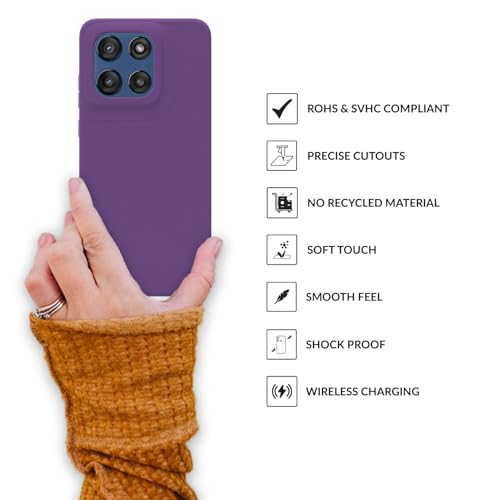 Image of SPRIG Compatible with Moto Edge 60 Stylus Premium SilkTone Back Cover Drop Tested Shock Proof Mobile Case for Men, Women, Boys and Girls with Camera Protection (Purple)
