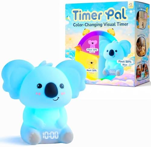 Koala Timer Pal Visual Timer for Kids/Adults with Audio Time Mana...